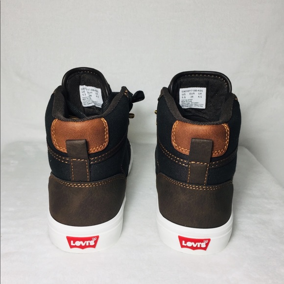LEVI’S Kids Sneaker Boots (Brown/Tan) SIZE 5.5 M . - Picture 4 of 6